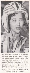 Gail Tabor in flight helmet